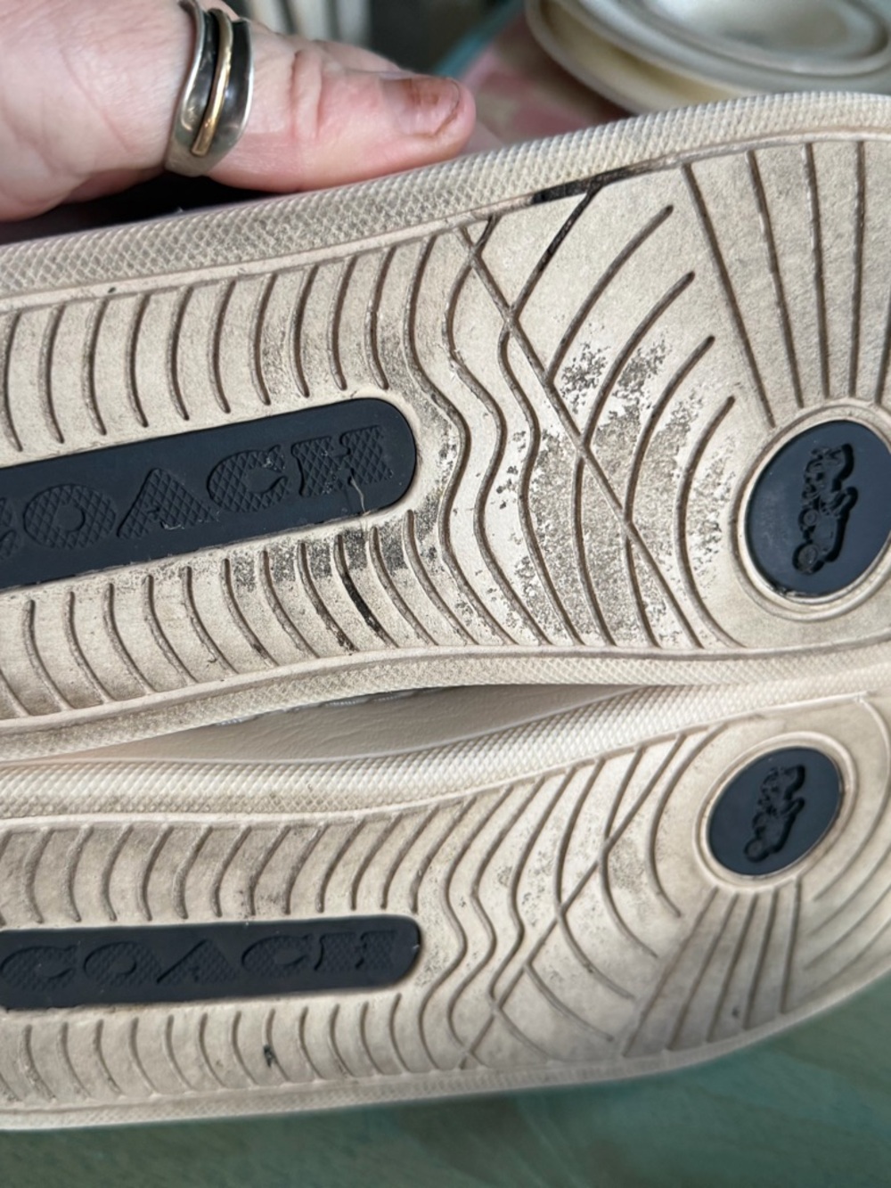 Coach Men's Navy Signature Slip-On Loafers - Picture 5 of 5